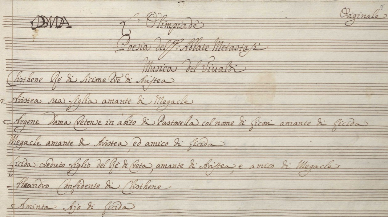 Accademia Vivaldi  Corsi di perfezionamento sull’interpretazione della musica di Antonio Vivaldi L’Olimpiade – Conservatorio di Musica Agostino Steffani Castelfranco